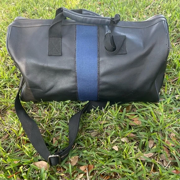 Ted Baker Black Duffel Bag with Blue Stripe - Picture 5 of 8